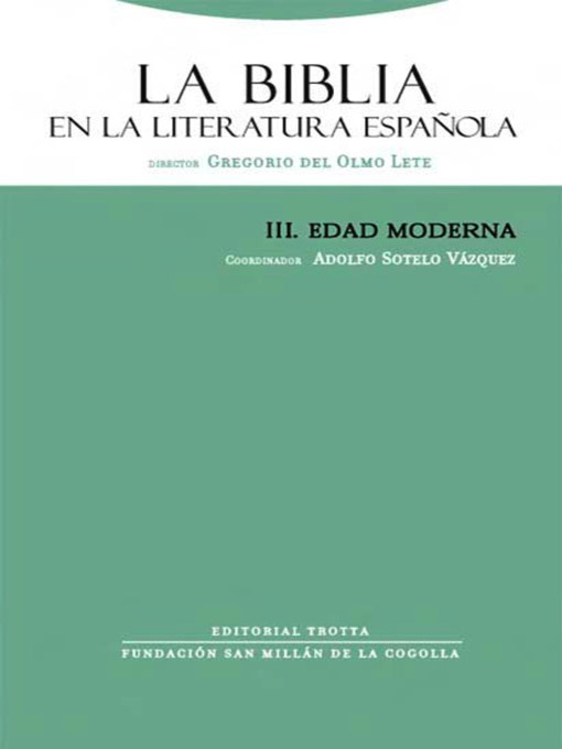 Title details for La Biblia en la literatura española III by Gregorio del Olmo Lete - Wait list